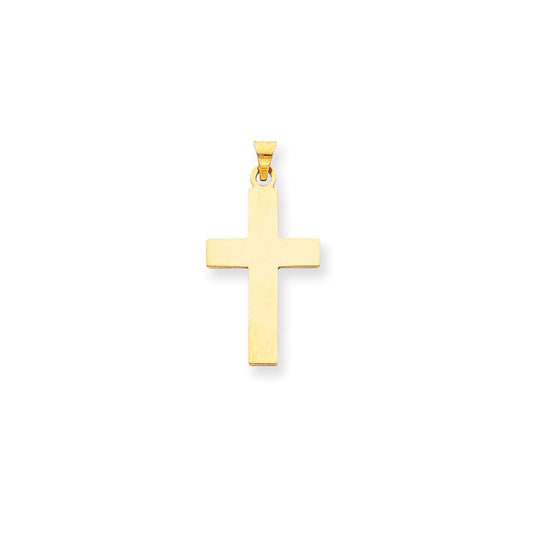Million Charms 14K Yellow Gold Themed Polished Relgious Cross Charm