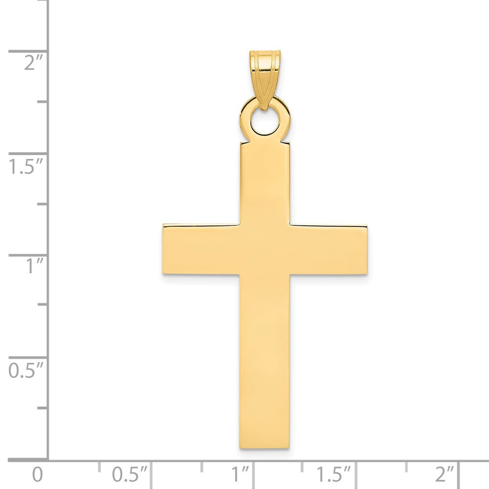 Million Charms 14K Yellow Gold Themed Polished Relgious Cross Charm