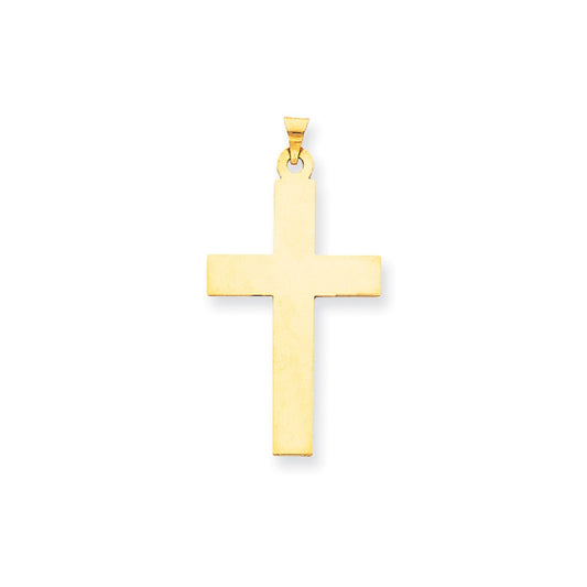 Million Charms 14K Yellow Gold Themed Polished Relgious Cross Charm