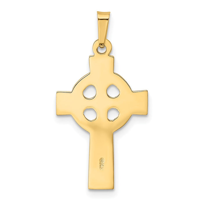 Million Charms 14K Yellow Gold Themed Celtic Relgious Cross Charm