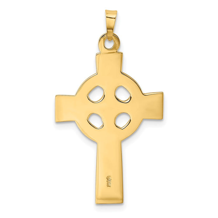 Million Charms 14K Yellow Gold Themed Celtic Relgious Cross Charm