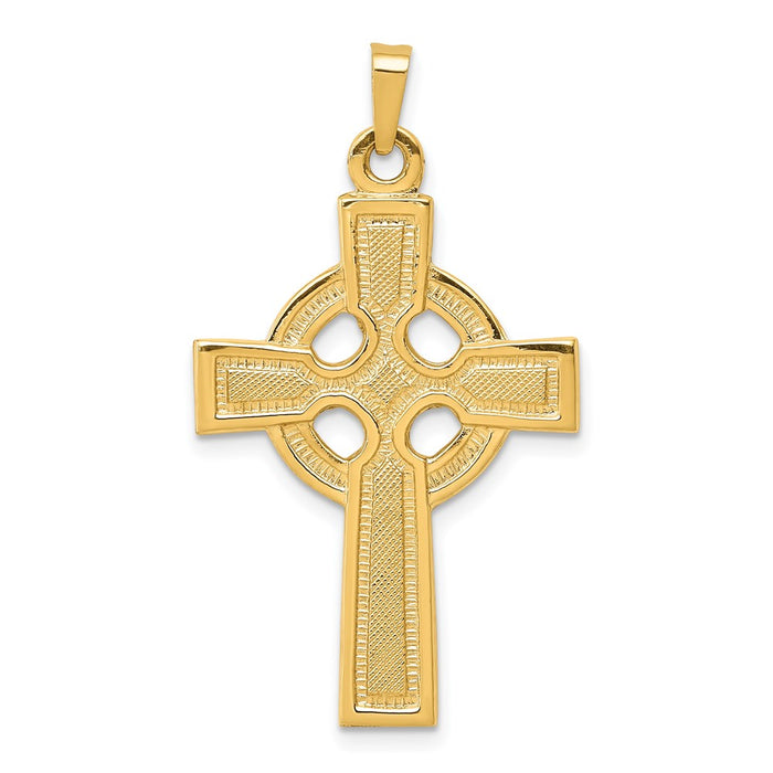 Million Charms 14K Yellow Gold Themed Celtic Relgious Cross Charm