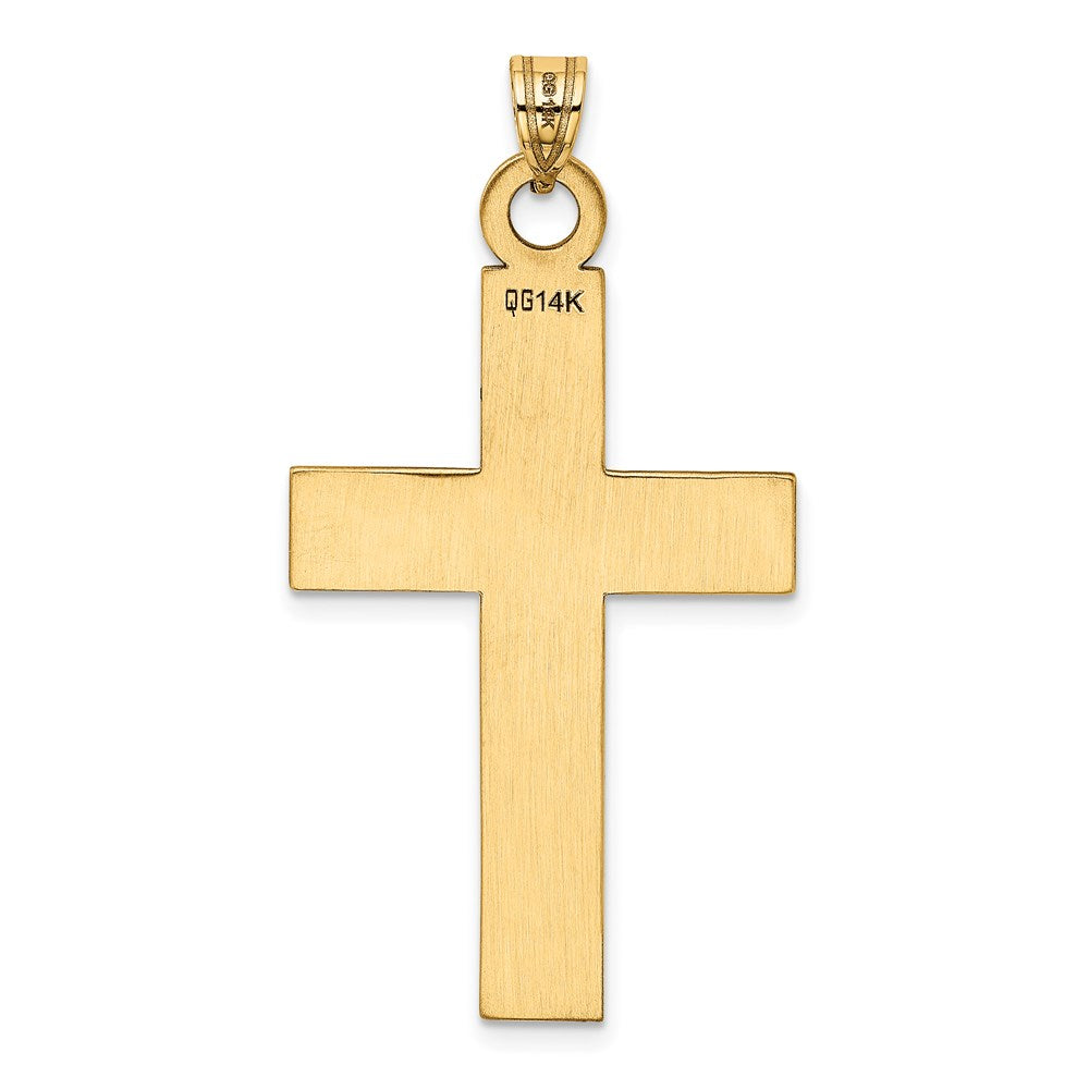Million Charms 14K Yellow Gold Themed Polished Relgious Cross Charm