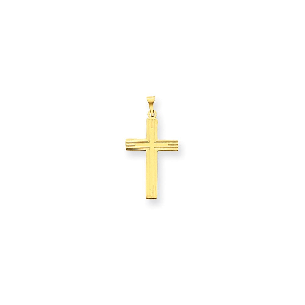 Million Charms 14K Yellow Gold Themed Polished Relgious Cross Charm