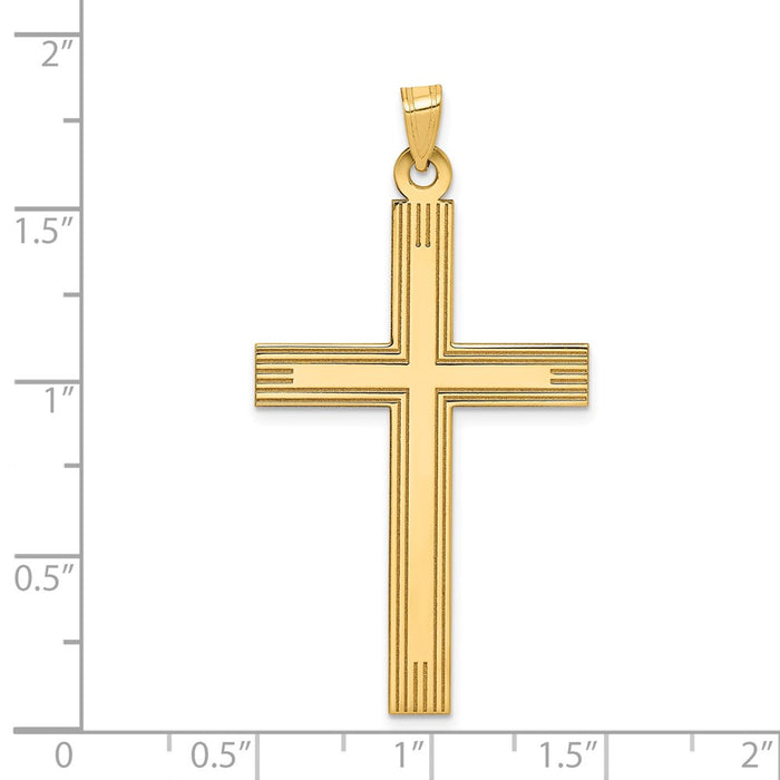 Million Charms 14K Yellow Gold Themed Relgious Cross Charm