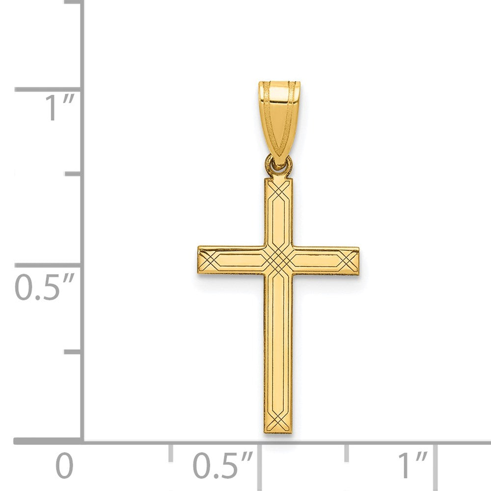 Million Charms 14K Yellow Gold Themed Relgious Cross Charm