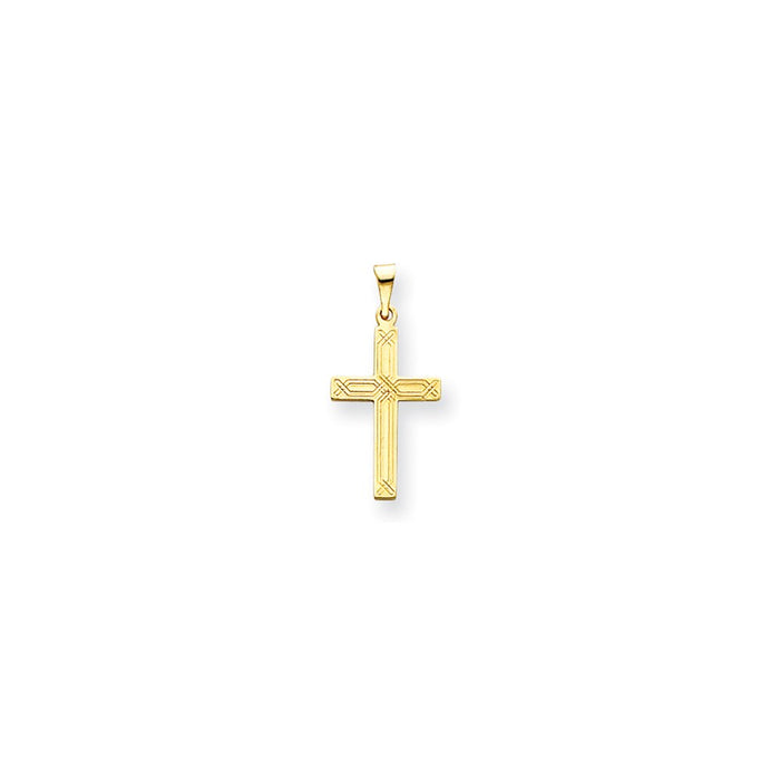 Million Charms 14K Yellow Gold Themed Relgious Cross Charm