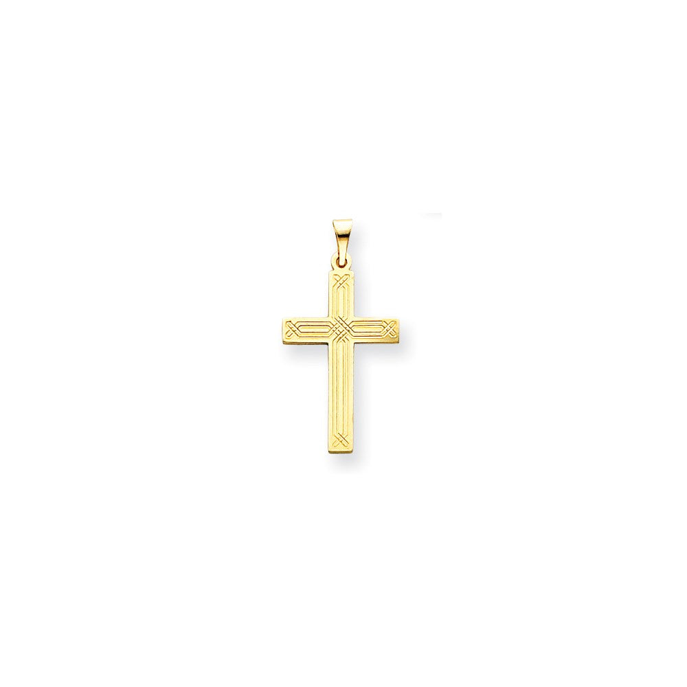 Million Charms 14K Yellow Gold Themed Relgious Cross Pendant