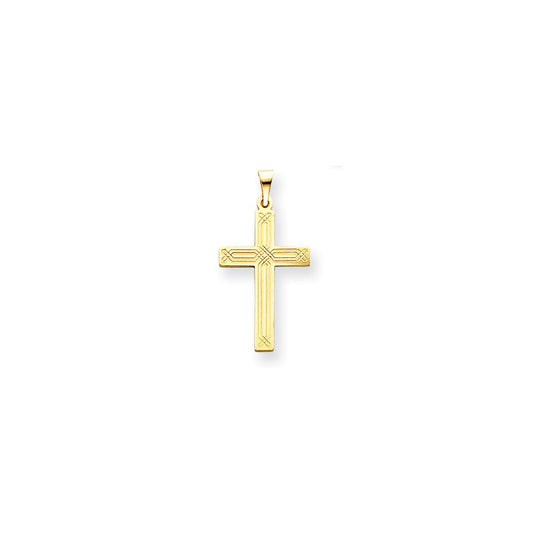 Million Charms 14K Yellow Gold Themed Relgious Cross Pendant