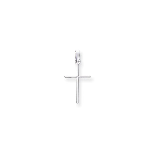Million Charms 14K White Gold Themed Relgious Cross Charm