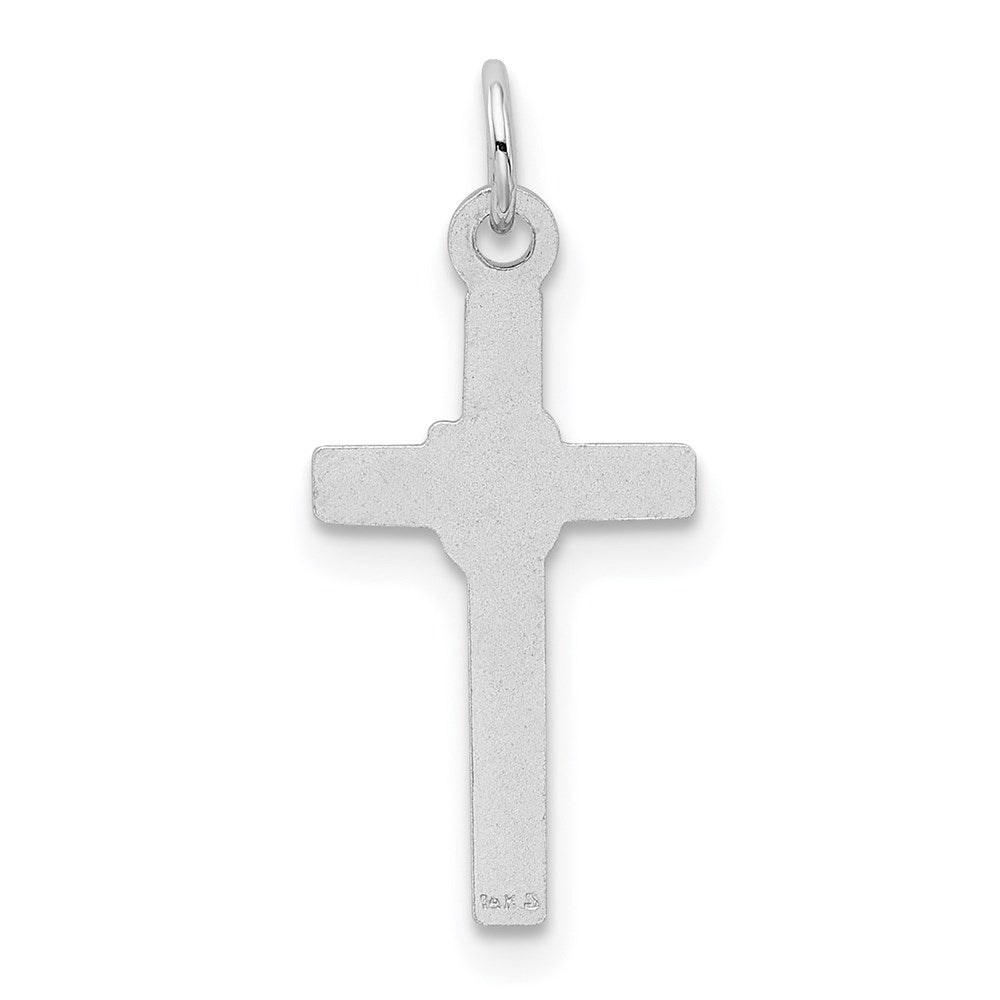 Million Charms 14K White Gold Themed Relgious Cross Charm