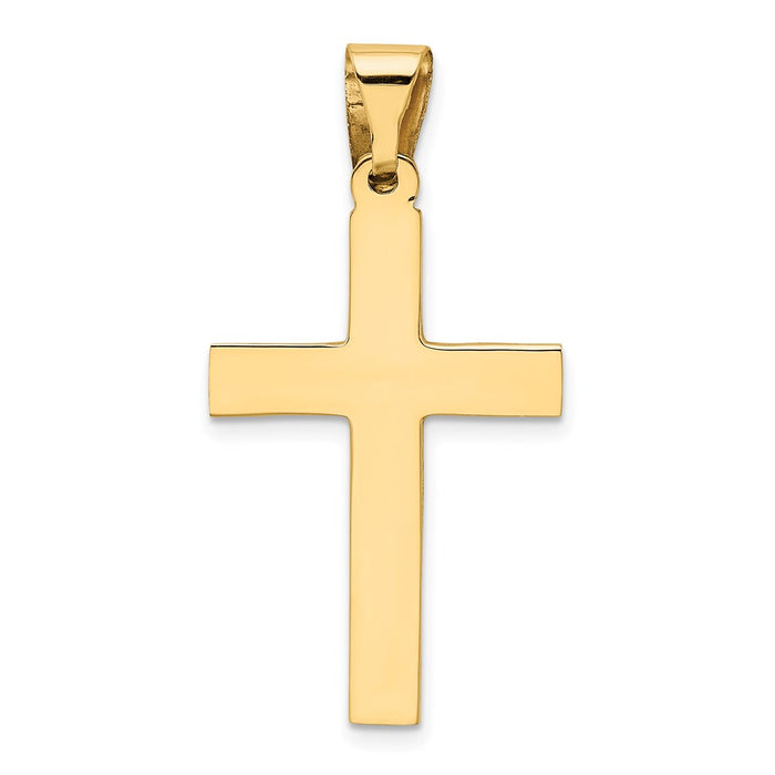 Million Charms 14K Yellow Gold Themed Polished Relgious Cross Pendant