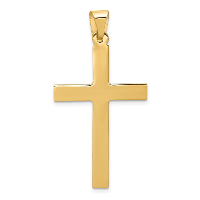 Million Charms 14K Yellow Gold Themed Polished Relgious Cross Pendant