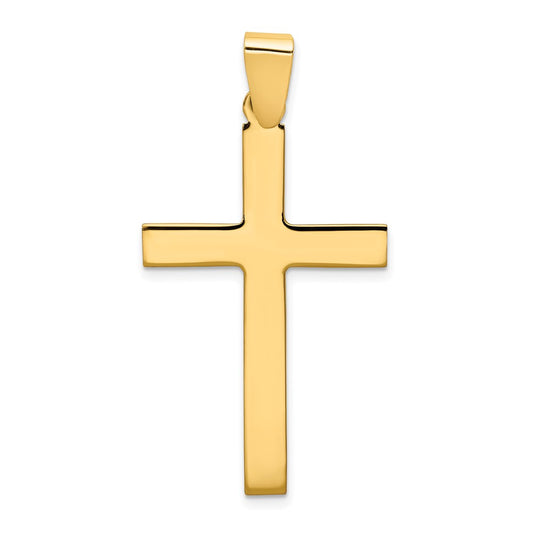Million Charms 14K Yellow Gold Themed Polished Relgious Cross Pendant