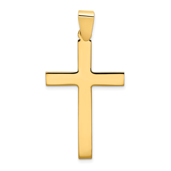 Million Charms 14K Yellow Gold Themed Polished Relgious Cross Pendant