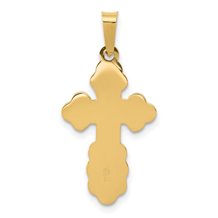 Million Charms 14K Yellow Gold Themed Eastern Orthodox Relgious Cross Charm