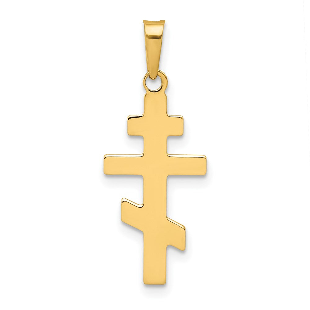Million Charms 14K Yellow Gold Themed Eastern Orthodox Relgious Cross Charm