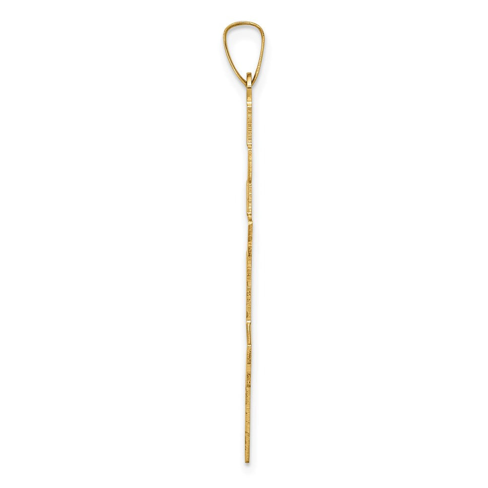 Million Charms 14K Yellow Gold Themed Eastern Orthodox Relgious Cross Pendant