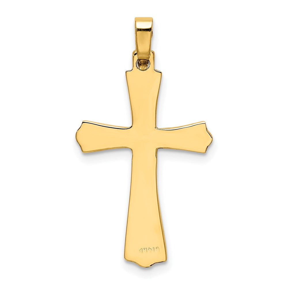 Million Charms 14K Yellow Gold Themed Polished Relgious Cross Charm