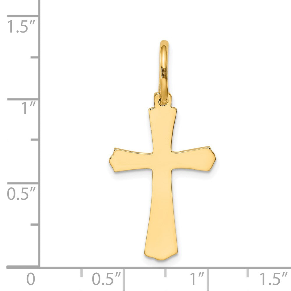 Million Charms 14K Yellow Gold Themed Polished Relgious Cross Charm