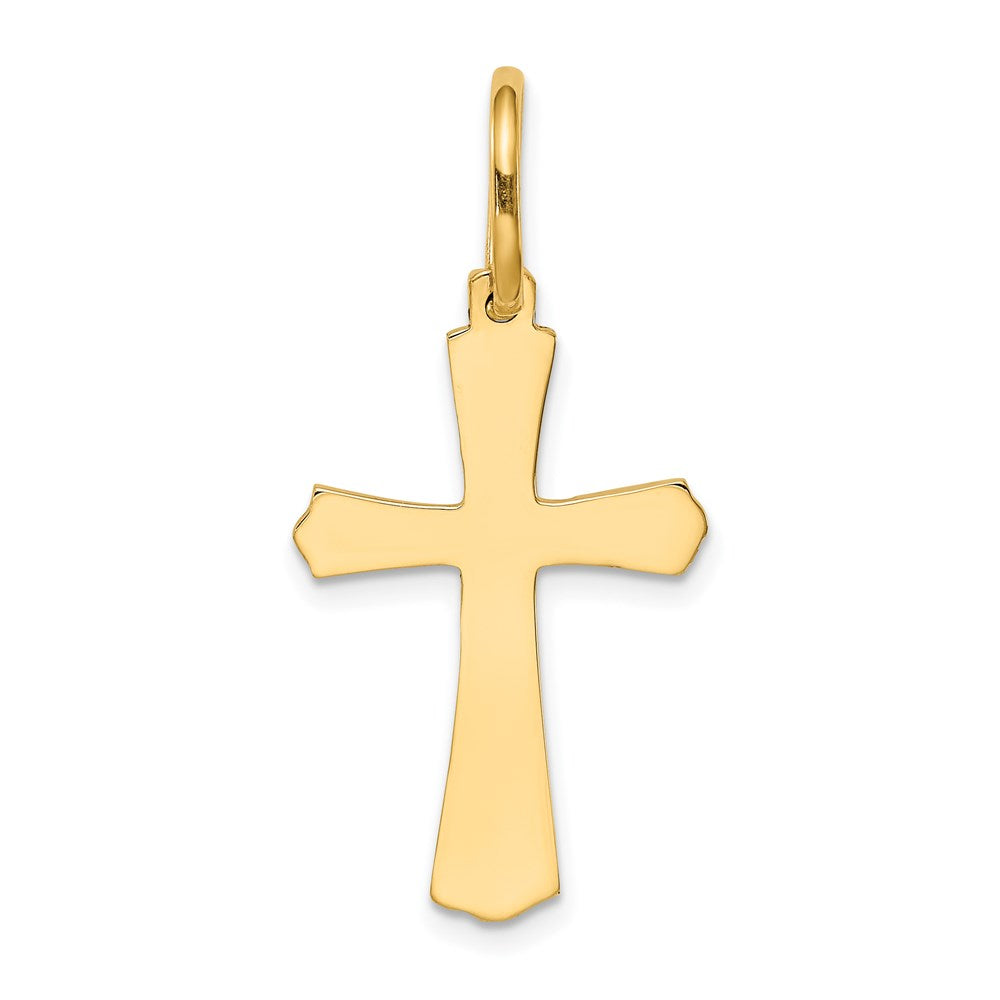 Million Charms 14K Yellow Gold Themed Polished Relgious Cross Charm