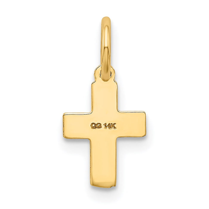 Million Charms 14K Yellow Gold Themed Relgious Cross Charm