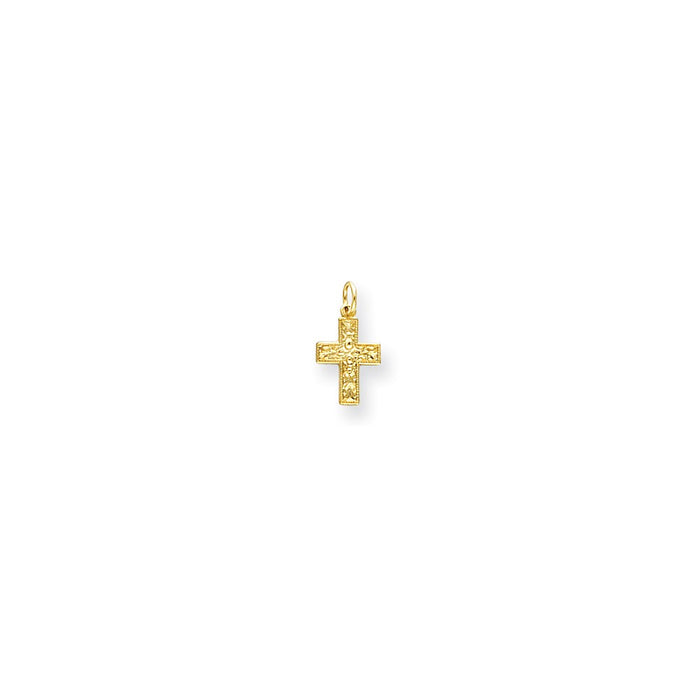 Million Charms 14K Yellow Gold Themed Relgious Cross Charm