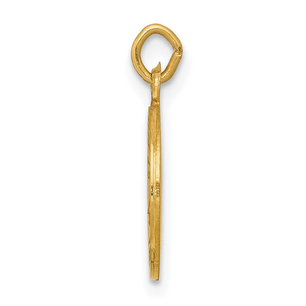Million Charms 14K Yellow Gold Themed Religious Saint Elizabeth Seton Medal Charm