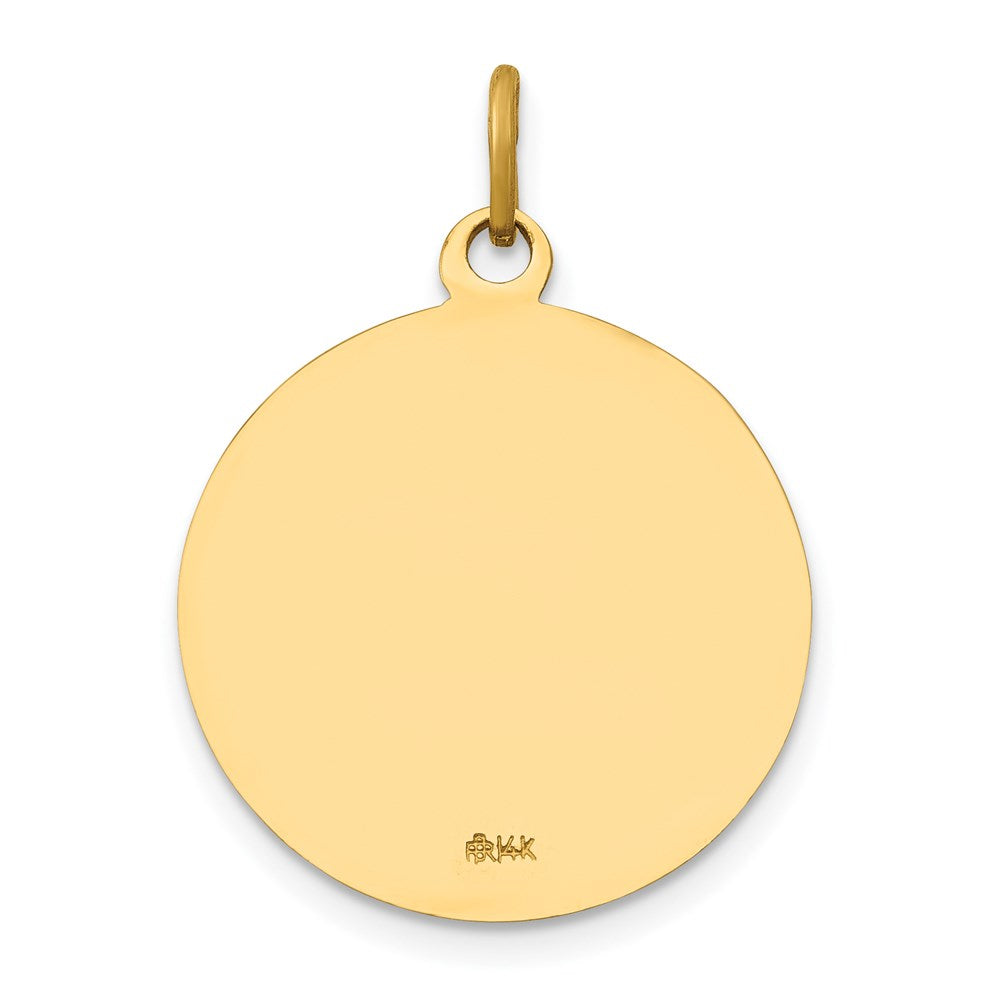 Million Charms 14K Yellow Gold Themed Religious Saint John Baptist Medal Pendant