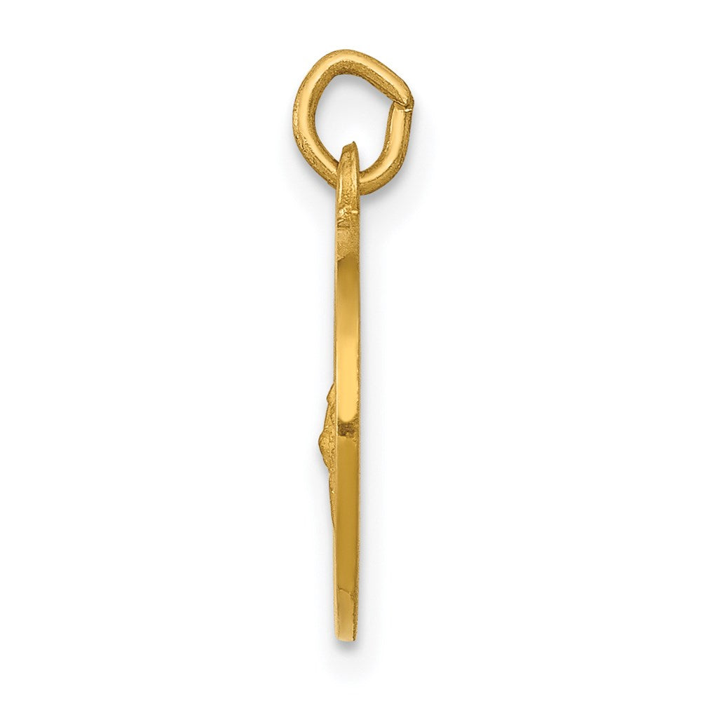 Million Charms 14K Yellow Gold Themed Religious Saint Gerard Medal Charm