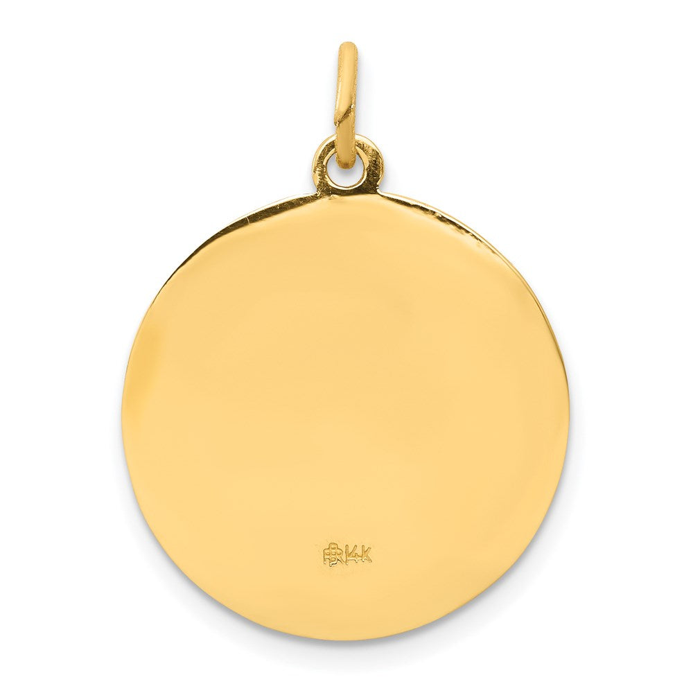 Million Charms 14K Yellow Gold Themed Religious Saint Matthew Medal Pendant