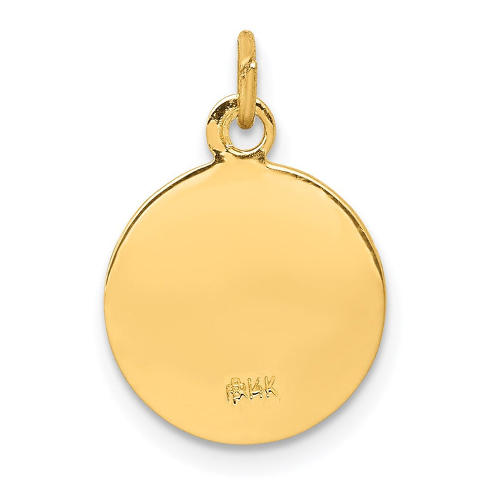 Million Charms 14K Yellow Gold Themed Religious Saint Martha Medal Pendant