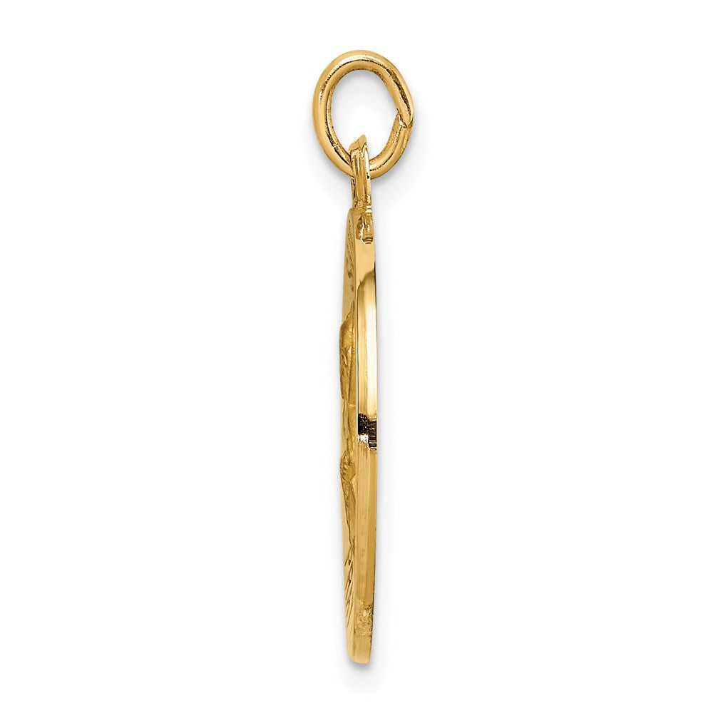 Million Charms 14K Yellow Gold Themed Religious Saint Peter Medal Pendant