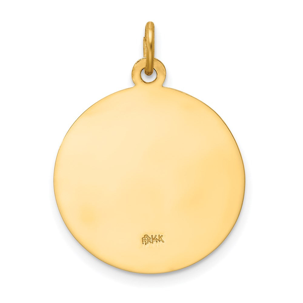 Million Charms 14K Yellow Gold Themed Religious Saint Peter Medal Pendant