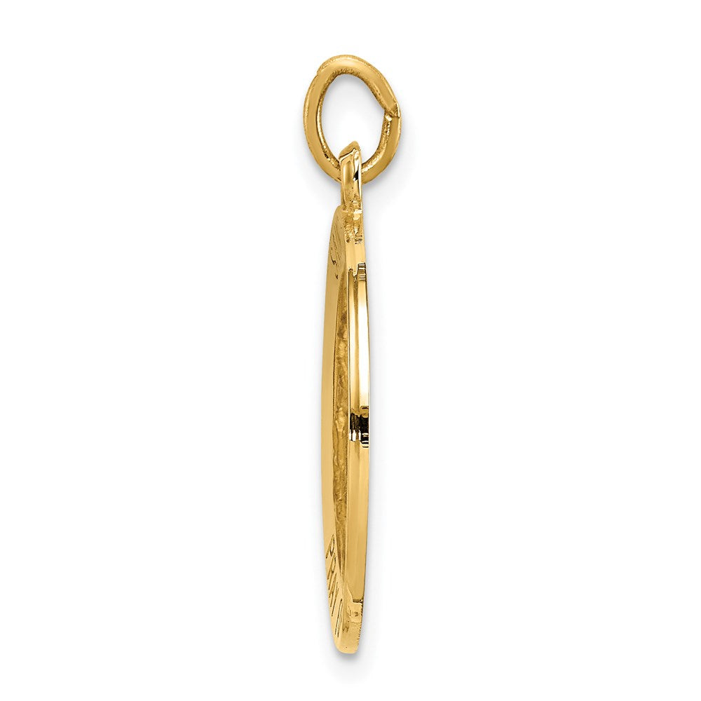 Million Charms 14K Yellow Gold Themed Religious Saint Roch Medal Pendant