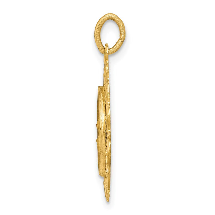 Million Charms 14K Yellow Gold Themed Relgious Our Lady Of The Assumption Medal Pendant