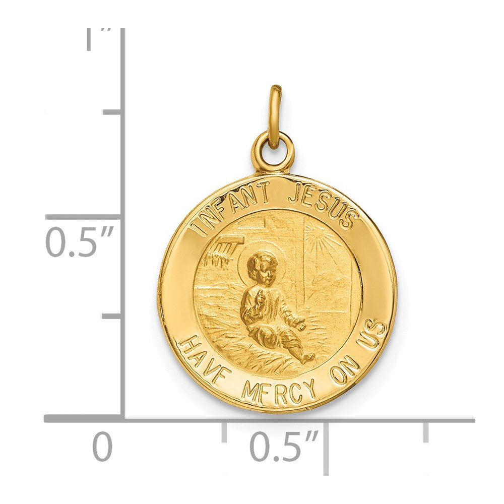 Million Charms 14K Yellow Gold Themed Infant Jesus Medal Charm