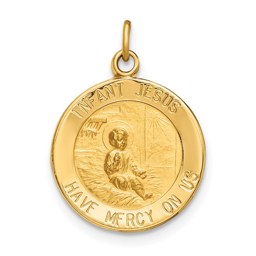 Million Charms 14K Yellow Gold Themed Infant Jesus Medal Charm