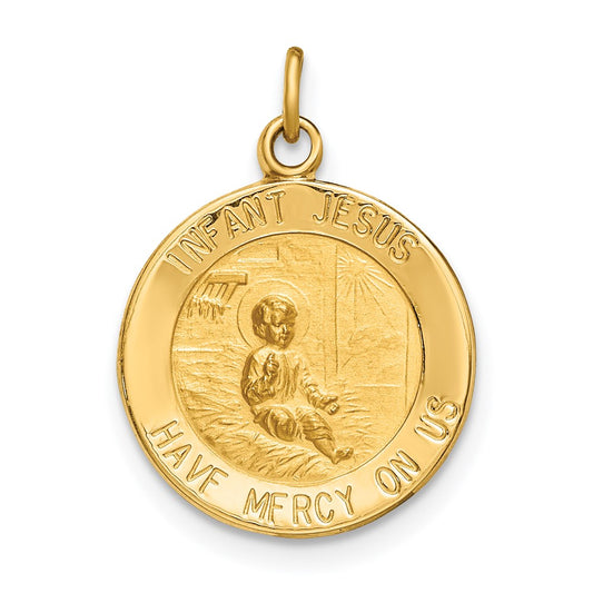 Million Charms 14K Yellow Gold Themed Infant Jesus Medal Charm