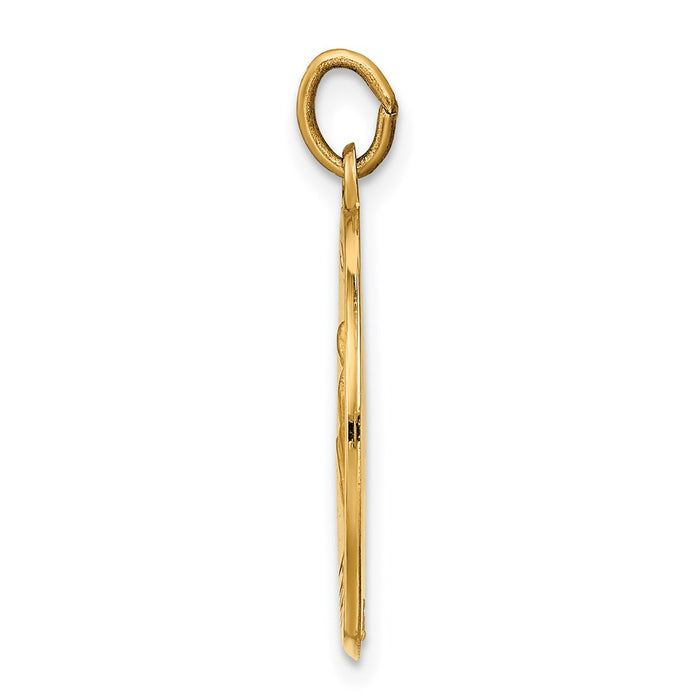 Million Charms 14K Yellow Gold Themed Religious Saint Luke Medal Pendant