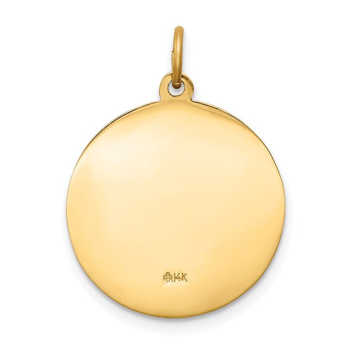 Million Charms 14K Yellow Gold Themed Religious Saint Luke Medal Pendant
