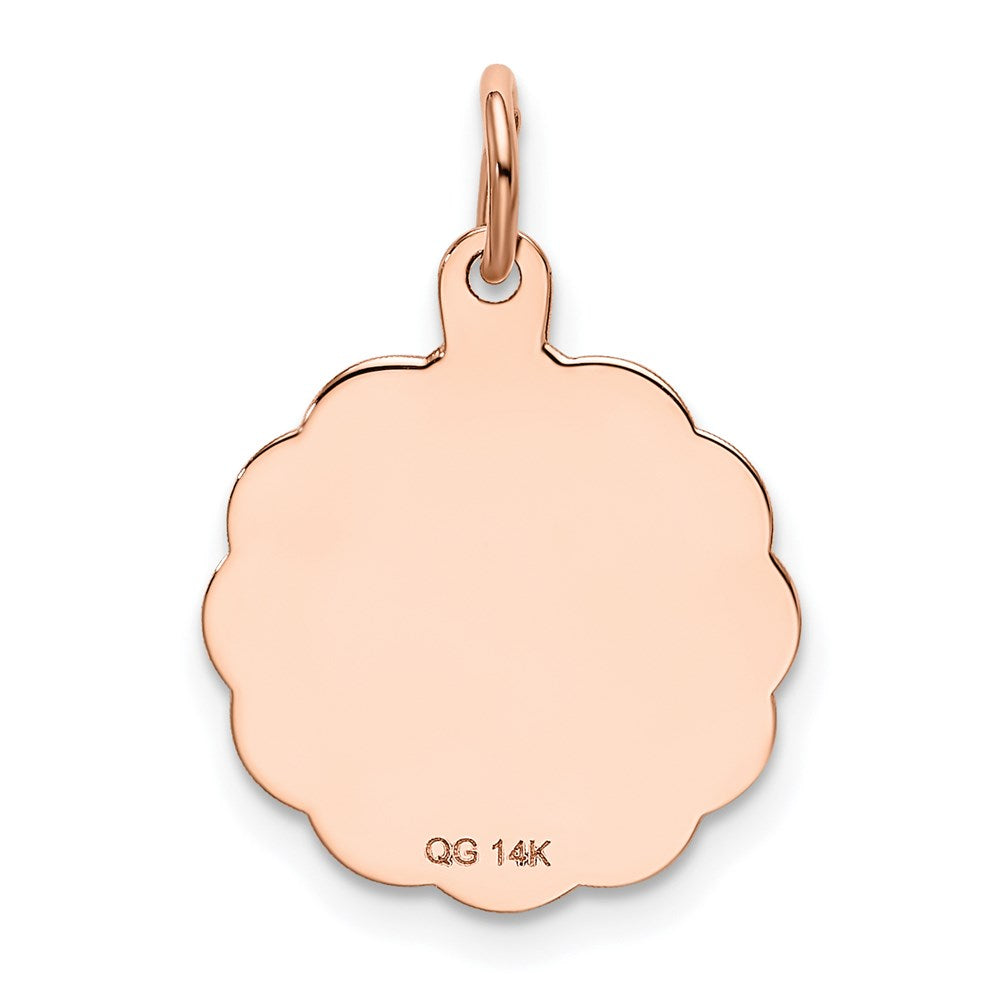 Million Charms 14K Rose Gold Themed Religious Saint Christopher Medal Charm