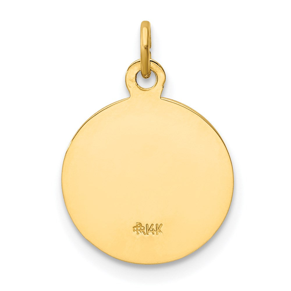 Million Charms 14K Yellow Gold Themed Relgious Our Lady Of Cuba Medal Charm