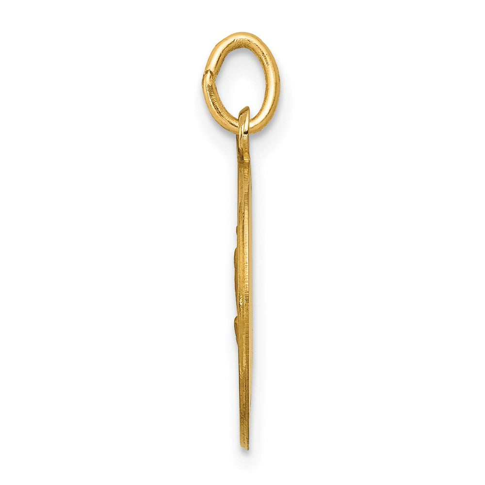 Million Charms 14K Yellow Gold Themed Relgious Our Lady Of Fatima Medal Charm