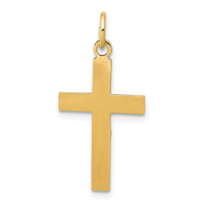 Million Charms 14K Two-Tone Inri Relgious Crucifix Pendant