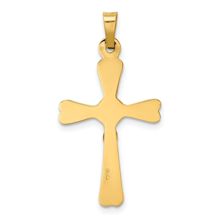 Million Charms 14K Two-Tone Inri Hollow Relgious Crucifix Pendant