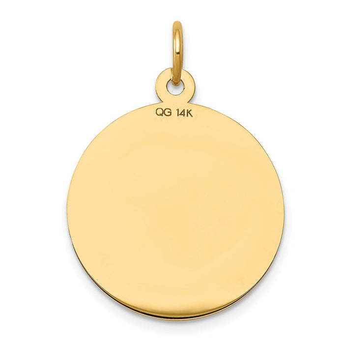 Million Charms 14K Yellow Gold Themed Religious Saint George Medal Charm