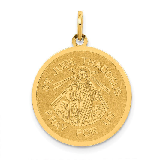 Million Charms 14K Yellow Gold Themed Religious Saint Jude Thaddeus Charm