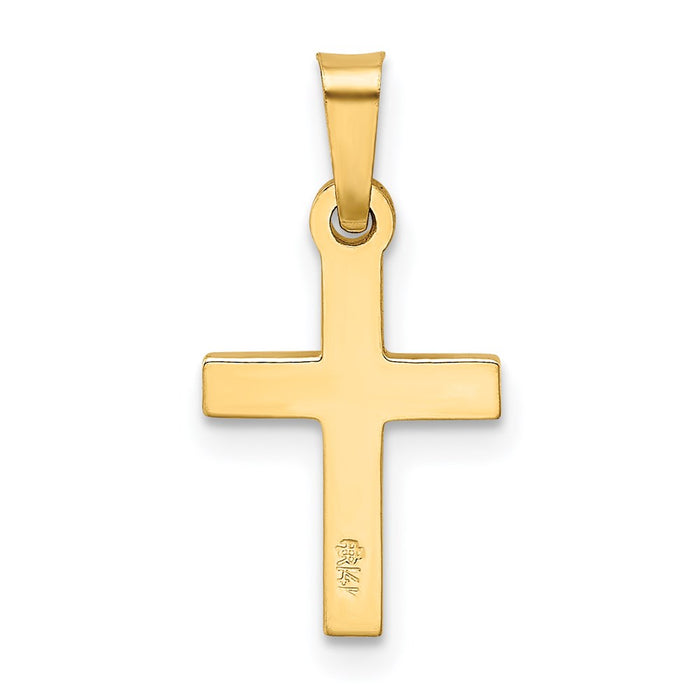 Million Charms 14K Yellow Gold Themed Relgious Cross Pendant