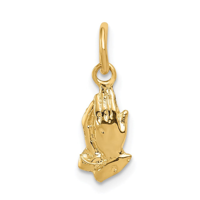 Million Charms 14K Yellow Gold Themed Praying Hands Charm